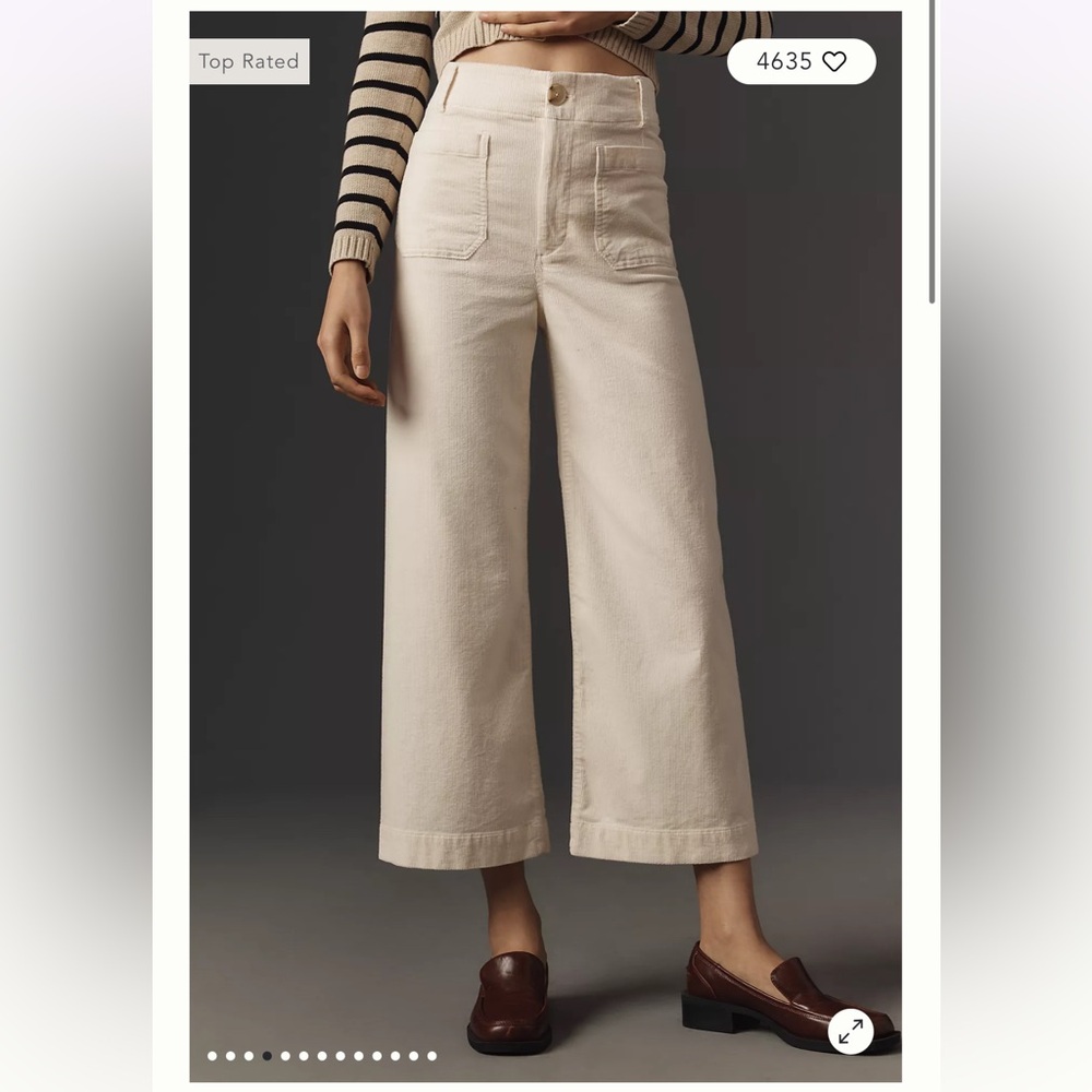 The Colette Corduroy crop wide leg pants by Maeve